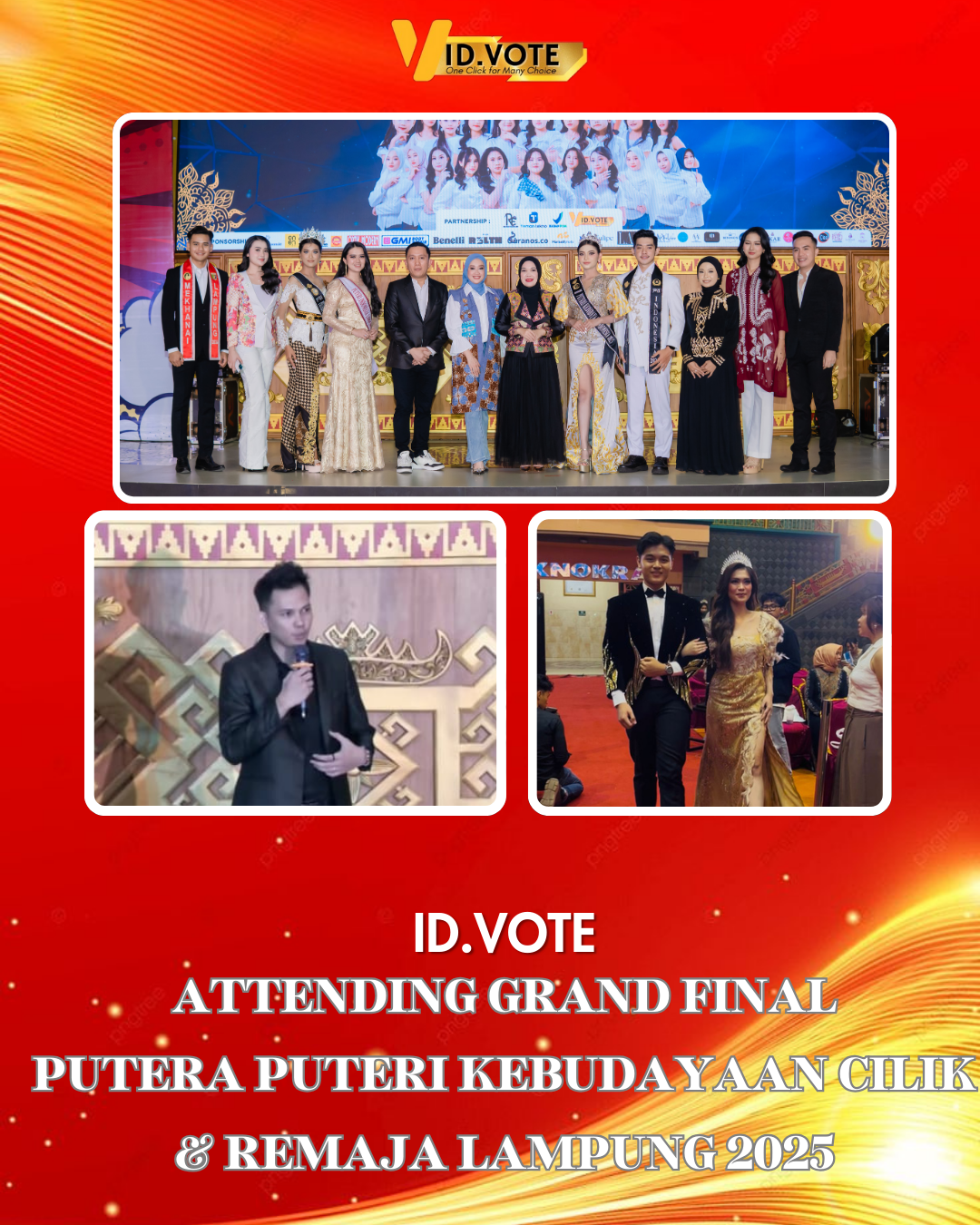 ID.VOTE TEAM ATTENDING GRAND FINAL PUTERA PUTERI KEBUDAYAAN CILIK & REMAJA LAMPUNG 2025